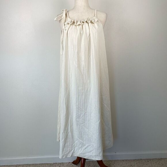 NWOT Free People Linen Blend Midi Dress Size S - Picture 1 of 8